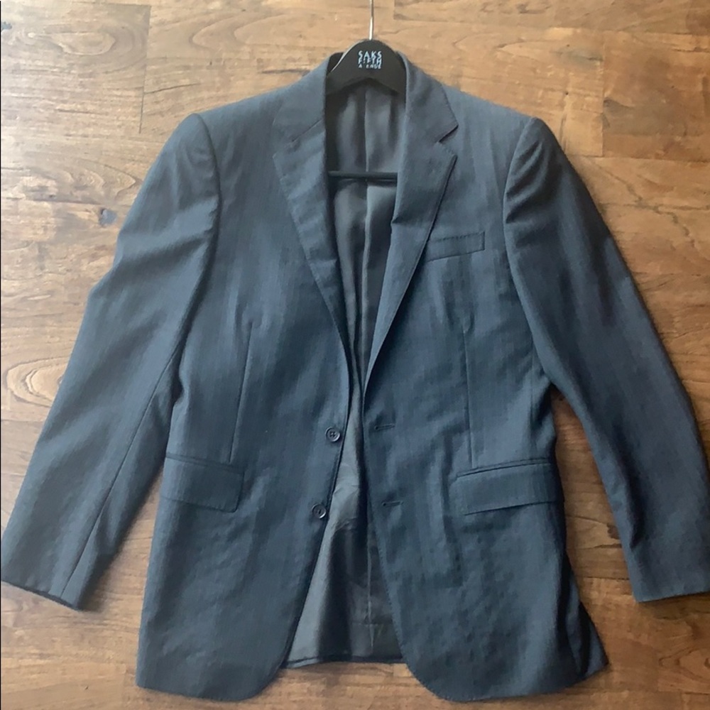 Ralph Lauren 38R gray with stripes suit